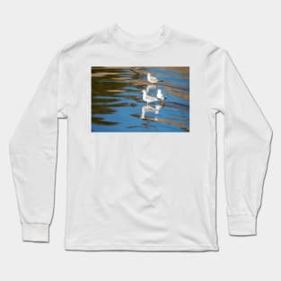 Seagulls on the Spillway by Debra Martz Long Sleeve T-Shirt